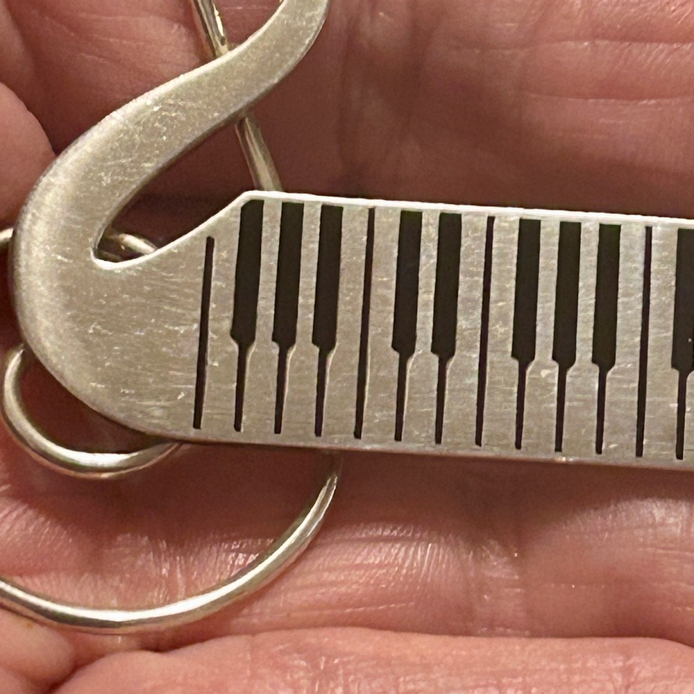 Sterling Silver Mexico Treble Cleft Pin - Picture 8 of 10